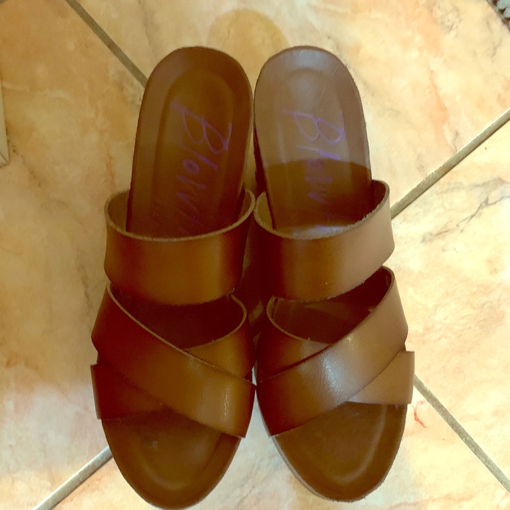 Brown Blowfish Wedge Sandals
